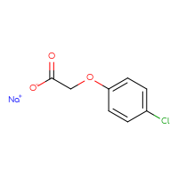 Chemical structure of sodium 2-(4-chlorophenoxy)acetate - CSSB00016990877
