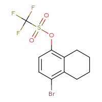 Chemical structure of 4-bromo-5,6,7,8-tetrahydronaphthalen-1-yl trifluoromethanesulfonate - CSSB21009712118