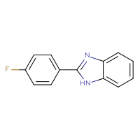 Chemical structure of 2-(4-fluorophenyl)-1H-1,3-benzodiazole - CSSB00000258276