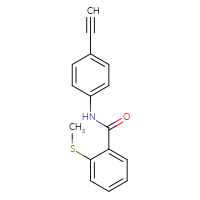 Chemical structure of N-(4-ethynylphenyl)-2-(methylsulfanyl)benzamide - CSSB02013434355