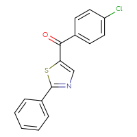 Chemical structure of 5-(4-chlorobenzoyl)-2-phenyl-1,3-thiazole - CSSB00025732700
