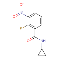 Chemical structure of N-cyclopropyl-2-fluoro-3-nitrobenzamide - CSSB00007370892