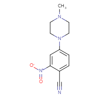 Chemical structure of 4-(4-methylpiperazin-1-yl)-2-nitrobenzonitrile - CSSB00003871552