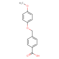 Chemical structure of 4-[(4-methoxyphenoxy)methyl]benzoic acid - CSSB00000590903