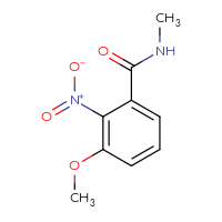 Chemical structure of 3-methoxy-N-methyl-2-nitrobenzamide - CSSB00010089770