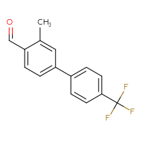 Chemical structure of 3-methyl-4'-(trifluoromethyl)-[1,1'-biphenyl]-4-carbaldehyde - CSSB00034082899