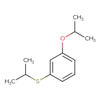 Chemical structure of 1-(propan-2-yloxy)-3-(propan-2-ylsulfanyl)benzene - CSSB00135376849