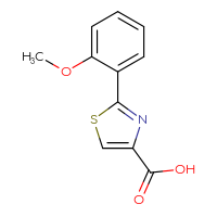 Chemical structure of 2-(2-methoxyphenyl)-1,3-thiazole-4-carboxylic acid - CSSB00000747496