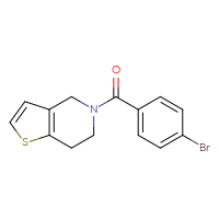Chemical structure of 5-(4-bromobenzoyl)-4H,5H,6H,7H-thieno[3,2-c]pyridine - CSSB00000627939