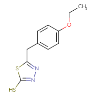 Chemical structure of 5-[(4-ethoxyphenyl)methyl]-1,3,4-thiadiazole-2-thiol - CSSB00045932366