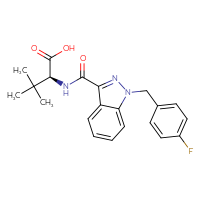 Chemical structure of (2S)-2-({1-[(4-fluorophenyl)methyl]-1H-indazol-3-yl}formamido)-3,3-dimethylbutanoic acid - CSSB00159247617