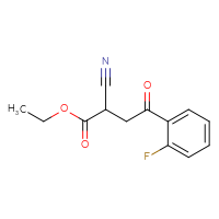 Chemical structure of ethyl 2-cyano-4-(2-fluorophenyl)-4-oxobutanoate - CSSB00016299906