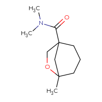 Chemical structure of N,N,5-trimethyl-6-oxabicyclo[3.2.1]octane-1-carboxamide - CSSB01150688132