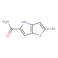 Chemical structure of 2-bromo-4H-thieno[3,2-b]pyrrole-5-carboxamide - CSSB01213192661
