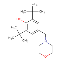 Chemical structure of 2,6-di-tert-butyl-4-[(morpholin-4-yl)methyl]phenol - CSSB00102588269
