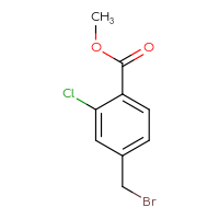 Chemical structure of methyl 4-(bromomethyl)-2-chlorobenzoate - CSSB00010128985