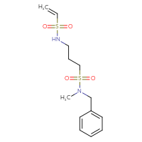 Chemical structure of N-benzyl-3-ethenesulfonamido-N-methylpropane-1-sulfonamide - CSSB09890750818