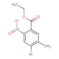Chemical structure of ethyl 4-bromo-5-methyl-2-nitrobenzoate - CSSB00011100027