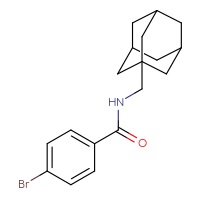 Chemical structure of N-[(adamantan-1-yl)methyl]-4-bromobenzamide - CSSB01025501314