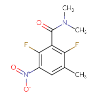 Chemical structure of 2,6-difluoro-N,N,3-trimethyl-5-nitrobenzamide - CSSB00003061837