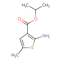 Chemical structure of propan-2-yl 2-amino-5-methylthiophene-3-carboxylate - CSSB00011203521