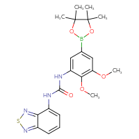 Chemical structure of 3-(2,1,3-benzothiadiazol-4-yl)-1-[2,3-dimethoxy-5-(4,4,5,5-tetramethyl-1,3,2-dioxaborolan-2-yl)phenyl]urea - CSSB21332113087