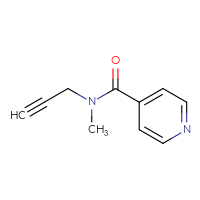 Chemical structure of N-methyl-N-(prop-2-yn-1-yl)pyridine-4-carboxamide - CSSB00013049780