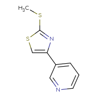 Chemical structure of 3-[2-(methylsulfanyl)-1,3-thiazol-4-yl]pyridine - CSSB03439805335