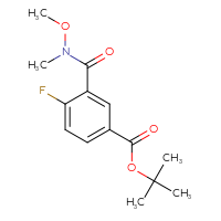 Chemical structure of tert-butyl 4-fluoro-3-[methoxy(methyl)carbamoyl]benzoate - CSSB15126263268