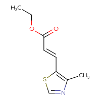 Chemical structure of ethyl (2E)-3-(4-methyl-1,3-thiazol-5-yl)prop-2-enoate - CSSB00016339457