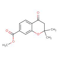 Chemical structure of methyl 2,2-dimethyl-4-oxo-3,4-dihydro-2H-1-benzopyran-7-carboxylate - CSSB00025702894