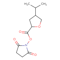 Chemical structure of 2,5-dioxopyrrolidin-1-yl 4-(propan-2-yl)oxolane-2-carboxylate - CSSB14971075110