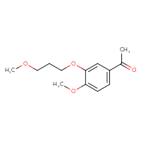 Chemical structure of 1-[4-methoxy-3-(3-methoxypropoxy)phenyl]ethan-1-one - CSSB00007666774