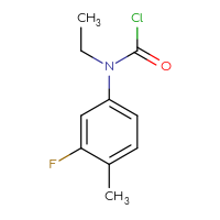 Chemical structure of N-ethyl-N-(3-fluoro-4-methylphenyl)carbamoyl chloride - CSSB06256257451