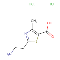Chemical structure of 2-(2-aminoethyl)-4-methyl-1,3-thiazole-5-carboxylic acid dihydrochloride - CSSB00000752265