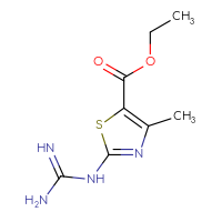 Chemical structure of ethyl 2-carbamimidamido-4-methyl-1,3-thiazole-5-carboxylate - CSSB00000027698