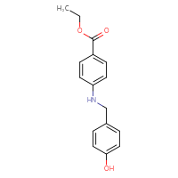 Chemical structure of ethyl 4-{[(4-hydroxyphenyl)methyl]amino}benzoate - CSSB00040487641