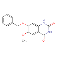 Chemical structure of 7-(benzyloxy)-6-methoxy-1,2,3,4-tetrahydroquinazoline-2,4-dione - CSSB00011009163