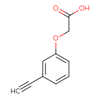 Chemical structure of 2-(3-ethynylphenoxy)acetic acid - CSSB00009873916