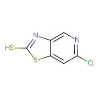 Chemical structure of 6-chloro-[1,3]thiazolo[4,5-c]pyridine-2-thiol - CSSB00010510860
