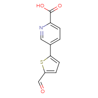 Chemical structure of 5-(5-formylthiophen-2-yl)pyridine-2-carboxylic acid - CSSB00010140139