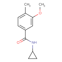 Chemical structure of N-cyclopropyl-3-methoxy-4-methylbenzamide - CSSB00000216882