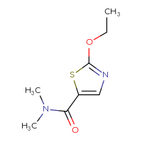 Chemical structure of 2-ethoxy-N,N-dimethyl-1,3-thiazole-5-carboxamide - CSSB06917096006