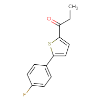 Chemical structure of 1-[5-(4-fluorophenyl)thiophen-2-yl]propan-1-one - CSSB00011265106
