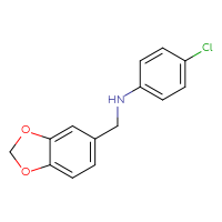 Chemical structure of N-[(2H-1,3-benzodioxol-5-yl)methyl]-4-chloroaniline - CSSB00000489938
