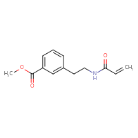 Chemical structure of methyl 3-[2-(prop-2-enamido)ethyl]benzoate - CSSB00697466489