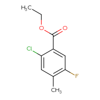 Chemical structure of ethyl 2-chloro-5-fluoro-4-methylbenzoate - CSSB00015528063