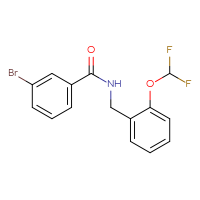 Chemical structure of 3-bromo-N-{[2-(difluoromethoxy)phenyl]methyl}benzamide - CSSB00105758453