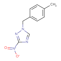 Chemical structure of 1-[(4-methylphenyl)methyl]-3-nitro-1H-1,2,4-triazole - CSSB00000052051