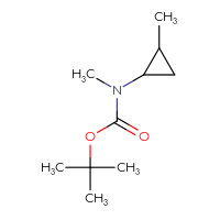Chemical structure of tert-butyl N-methyl-N-(2-methylcyclopropyl)carbamate - CSSB00153395929